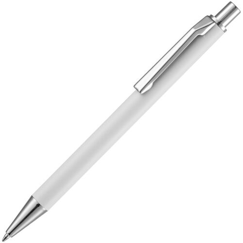 Ручка шариковая Lobby Soft Touch Chrome, белая 1