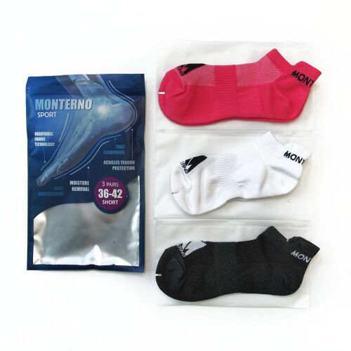Набор из 3 пар спортивных носков Monterno Sport, розовый, серый  2