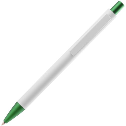 Ручка шариковая Chromatic White, белая с зеленым 3