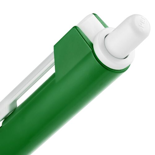 Ручка шариковая Hint Special, белая с зеленым 4