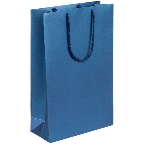 Пакет бумажный «Блеск», средний, синий 1