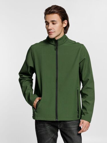Куртка софтшелл мужская Race Men, темно-зеленая, размер XL 4