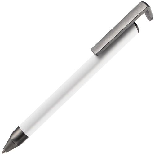 Ручка шариковая Standic с подставкой для телефона, белая 1