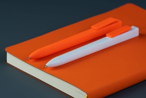 Ручка шариковая Swiper SQ, белая с оранжевым 5