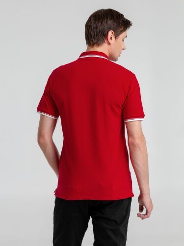 Рубашка поло мужская с контрастной отделкой Practice 270, красны 6