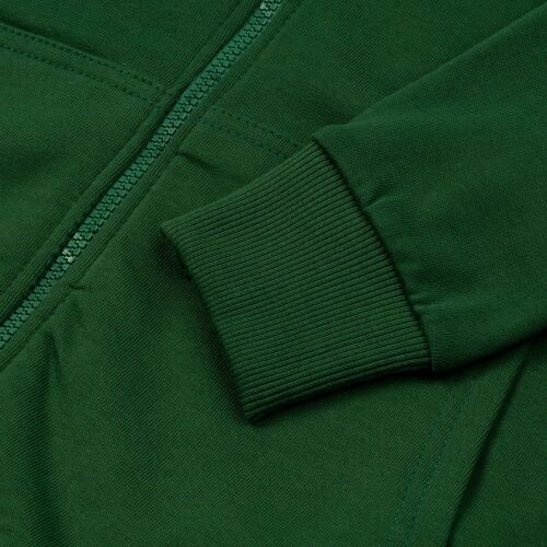 Толстовка с капюшоном на молнии Unit Siverga Heavy, темно-зелена 11