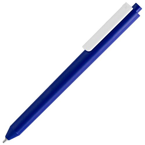 Ручка шариковая Pigra P03 Mat, темно-синяя с белым 1