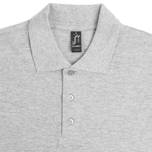 Рубашка поло мужская Summer 170 светло-серый меланж, размер XS 3