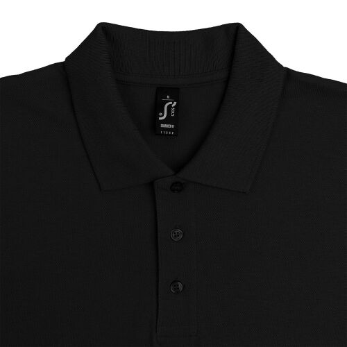 Рубашка поло мужская Summer 170 черная, размер L 2