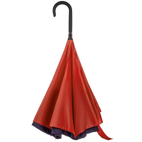Зонт наоборот Style, трость, сине-красный 8
