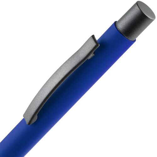 Ручка шариковая Atento Soft Touch, ярко-синяя 4