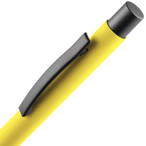 Ручка шариковая Atento Soft Touch, желтая 4