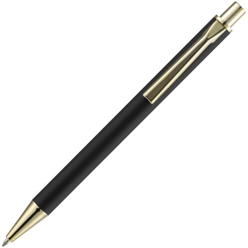 Ручка шариковая Lobby Soft Touch Gold, черная 4
