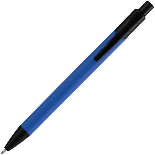 Ручка шариковая Undertone Black Soft Touch, ярко-синяя 4