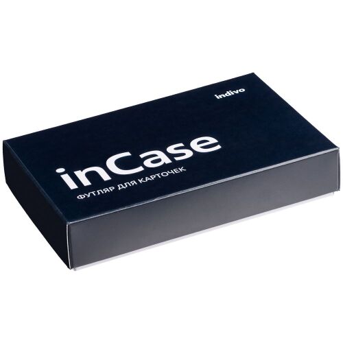 Футляр для карточек inCase, серый с бордовым 7
