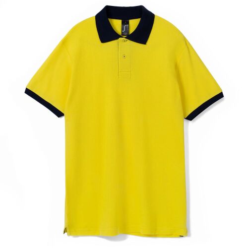Рубашка поло Prince 190, желтая с темно-синим, размер M 1
