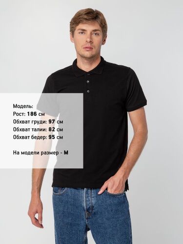 Рубашка поло мужская Virma Stretch, черная, размер XXL 3