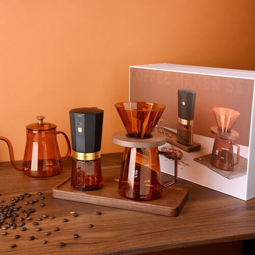 Кофейный набор Amber Coffee Maker Set, оранжевый с черным 3