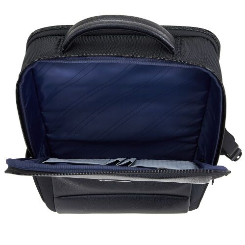 Рюкзак для ноутбука Santiago Slim с кожаной отделкой, черный 5