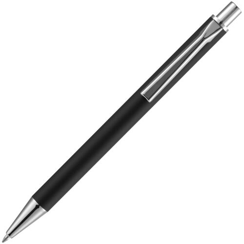 Ручка шариковая Lobby Soft Touch Chrome, черная 2