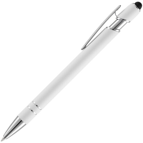 Ручка шариковая Pointer Soft Touch со стилусом, белая 2