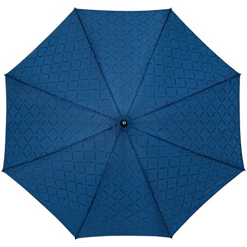 Зонт-трость Magic с проявляющимся рисунком в клетку, темно-синий 1