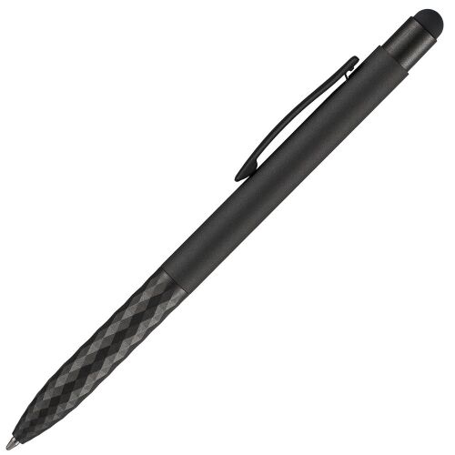 Ручка шариковая Digit Soft Touch со стилусом, черная 2