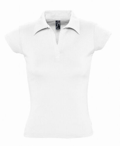Рубашка поло женская без пуговиц Pretty 220 белая, размер L 1