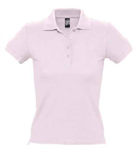 Рубашка поло женская People 210 нежно-розовая, размер L 1