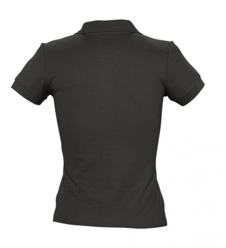 Рубашка поло женская People 210 черная, размер XL 2