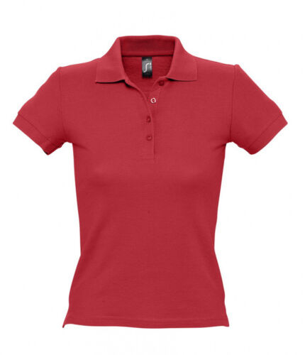 Рубашка поло женская People 210 красная, размер L 1