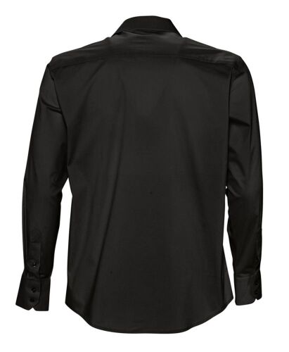 Рубашка мужская с длинным рукавом Brighton черная, размер 3XL 2