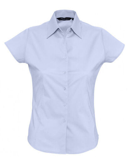 Рубашка женская с коротким рукавом Excess голубая, размер S 1