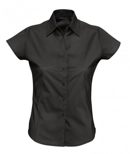 Рубашка женская с коротким рукавом Excess черная, размер S 1