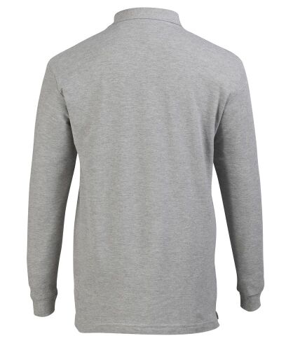 Рубашка поло мужская с длинным рукавом Star 170, серый меланж, р 2