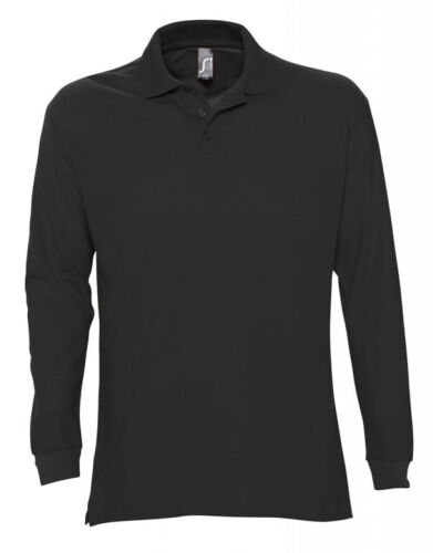 Рубашка поло мужская с длинным рукавом Star 170, черная, размер  1