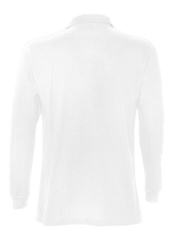 Рубашка поло мужская с длинным рукавом Star 170, белая, размер X 2