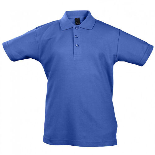 Рубашка поло детская Summer II Kids, ярко-синяя, на рост 118-128 1