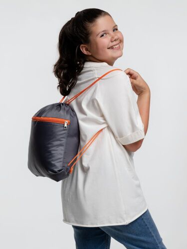 Детский рюкзак Novice, серый с оранжевым 6