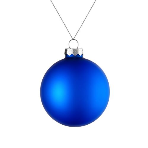 Елочный шар Finery Matt, 8 см, матовый синий 1