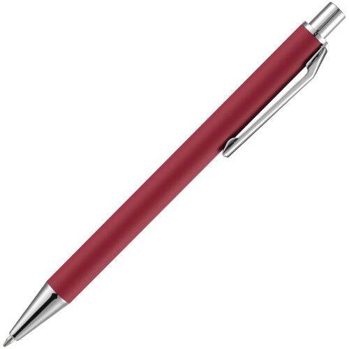 Ручка шариковая Lobby Soft Touch Chrome, красная 3