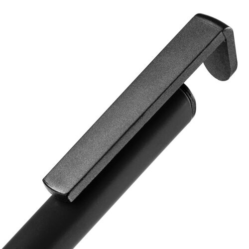 Ручка шариковая Standic с подставкой для телефона, черная 5