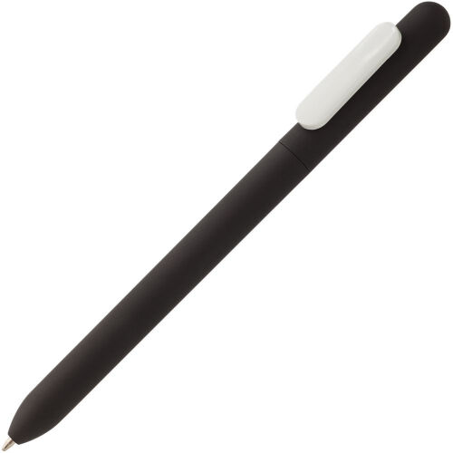 Ручка шариковая Swiper Soft Touch, черная с белым 1