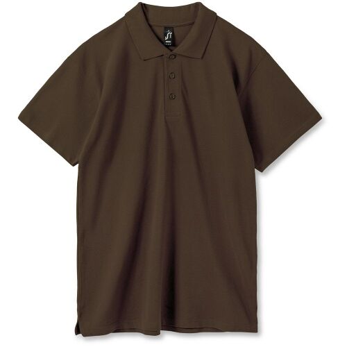Рубашка поло мужская Summer 170 темно-коричневая (шоколад), разм 1
