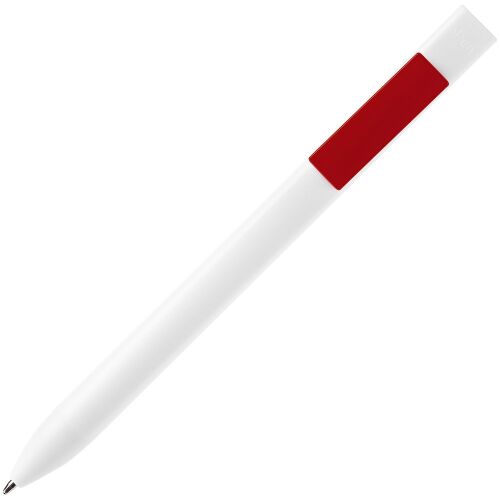 Ручка шариковая Swiper SQ, белая с красным 1