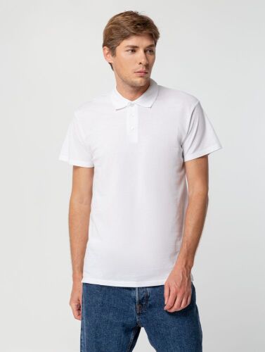 Рубашка поло мужская Summer 170 белая, размер S 4