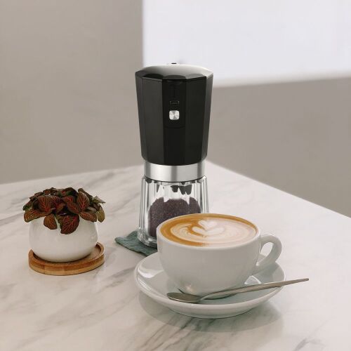 Портативная кофемолка Electric Coffee Grinder, черная с серебрис 7