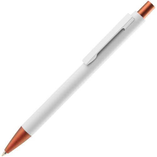 Ручка шариковая Chromatic White, белая с оранжевым 1
