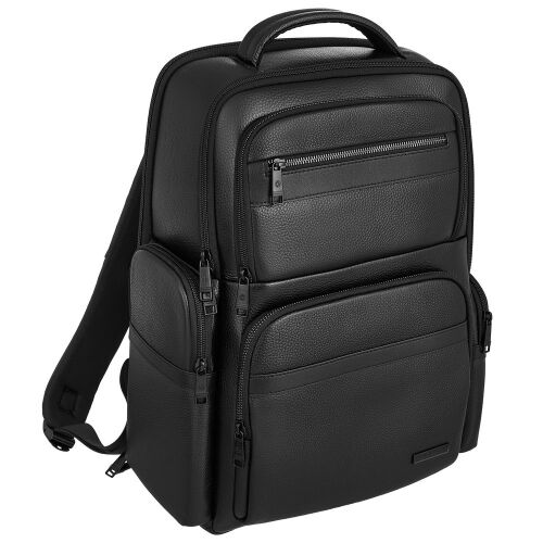 Кожаный рюкзак для ноутбука Santiago, черный 1