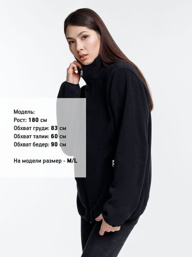 Куртка флисовая унисекс Nesse, черная, размер XS/S 6